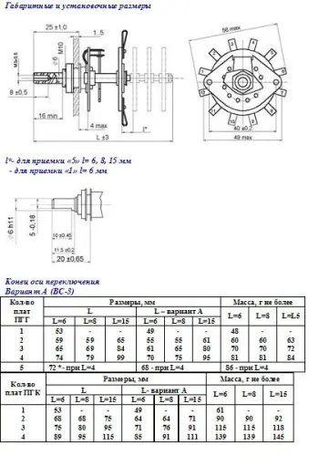 ПГК-4П2Н переключатель галетный фото 3