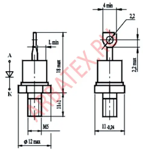 Д112-10Х-10 диод фото 5